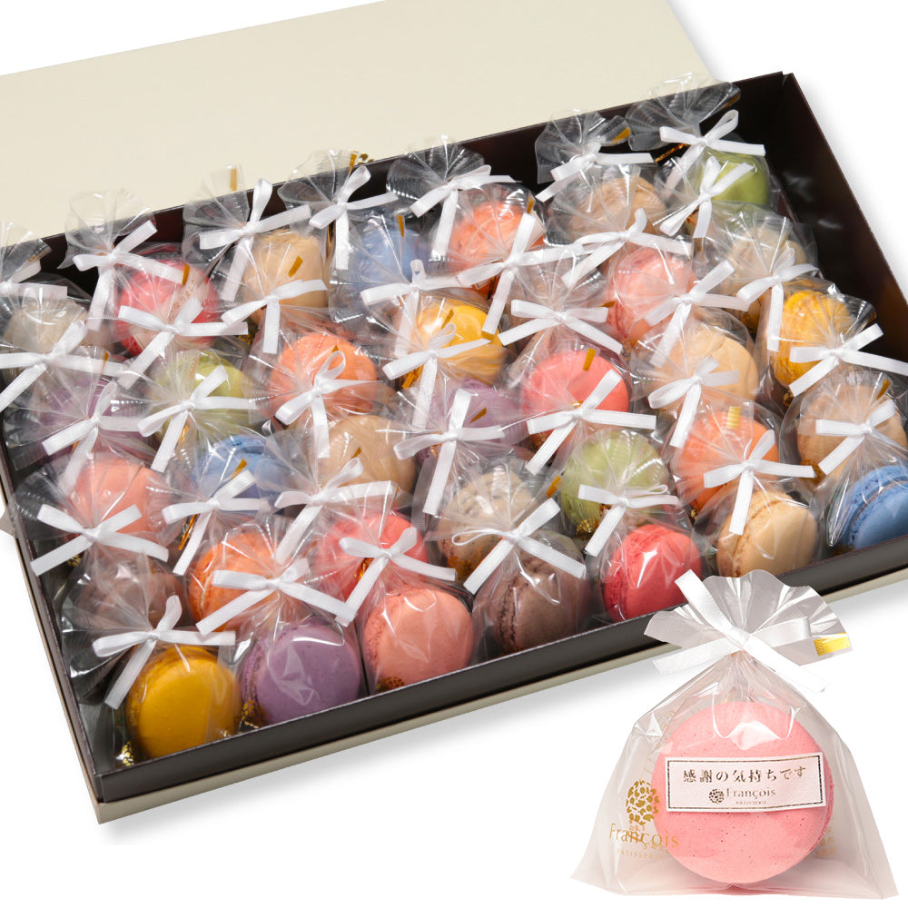 リボン付 天使がくれたマカロン 35個入｜華やかな贈り物に最適な大容量ギフト（全国配送）