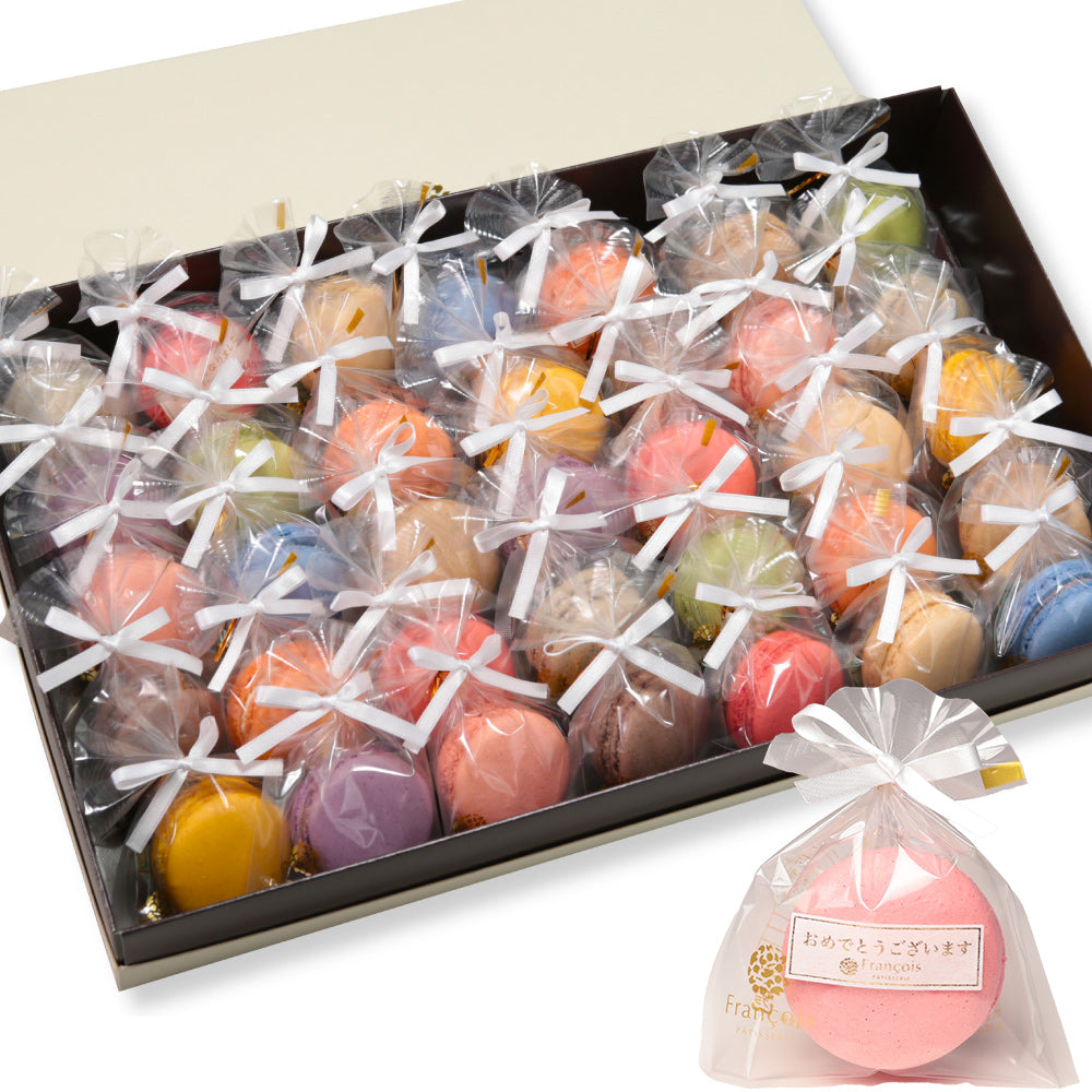 リボン付 天使がくれたマカロン 35個入｜華やかな贈り物に最適な大容量ギフト（全国配送）